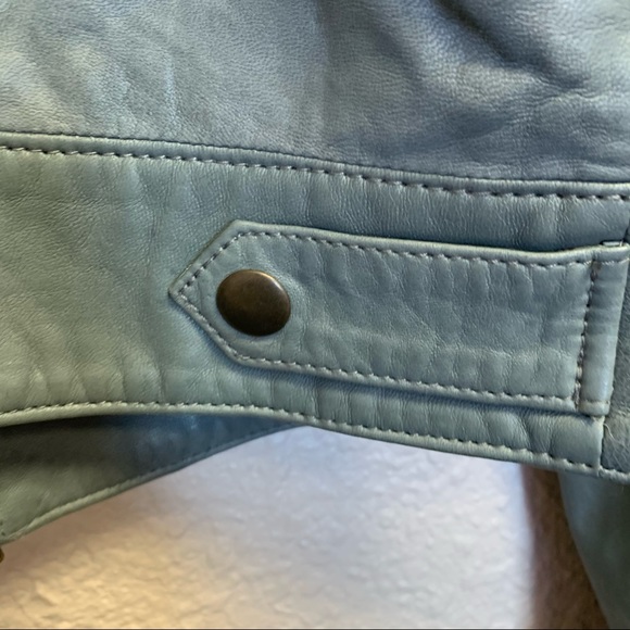 Trouve grey blue genuine leather jacket medium - Picture 8 of 9